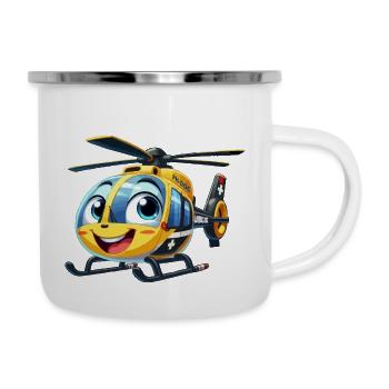 Trauma-Hubschrauber Junior - Emaille-Tasse - Weiß - Rechts