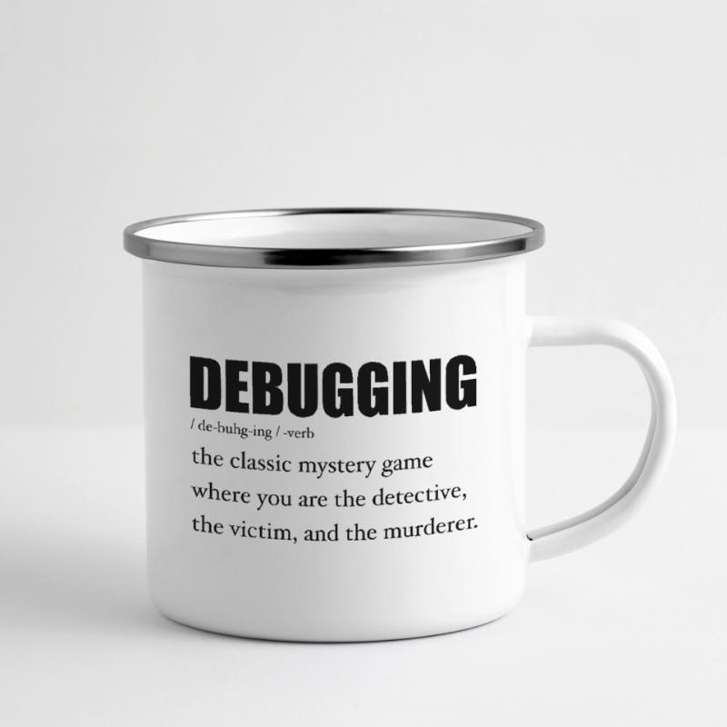 Programmer Debugging Definition Funny IT Developer Tasse émaillée