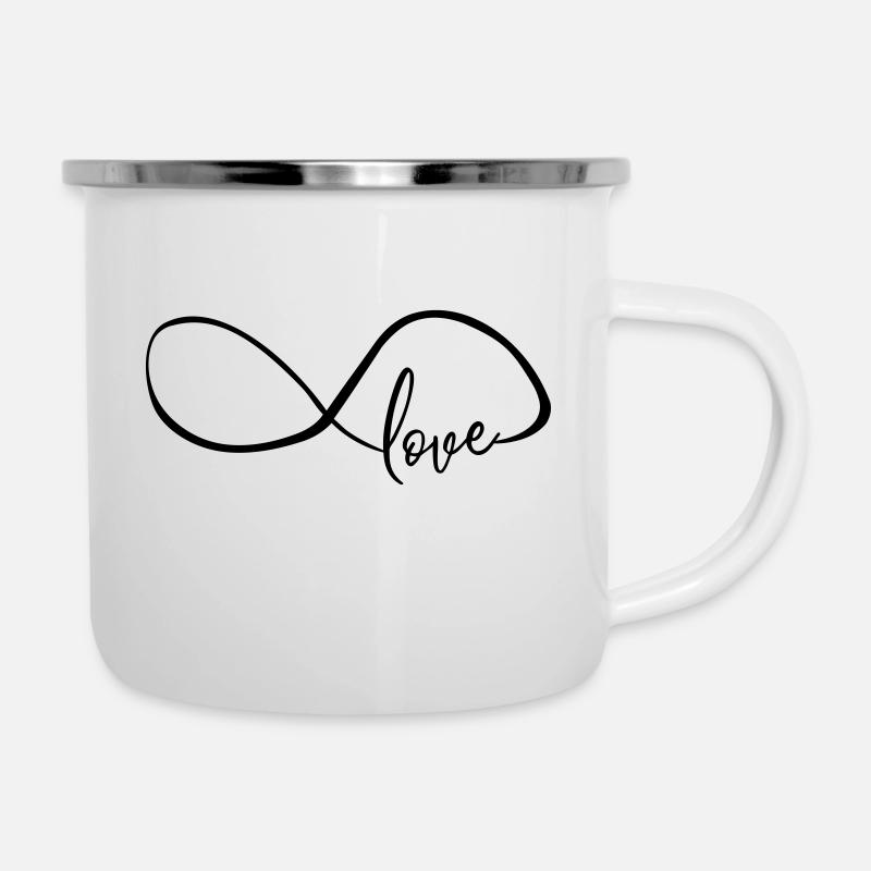 Crooked Infinity Symbol Infinity Love Love - Camper Mug - white