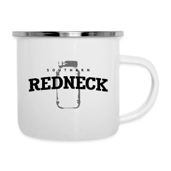 Southern Redneck (black) - Emaille-Tasse - Weiß - Rechts