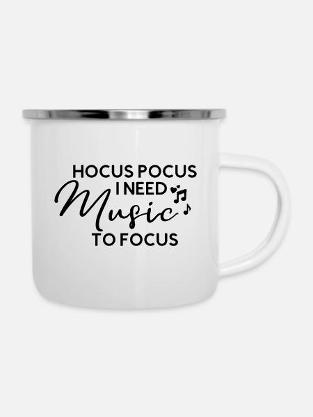 Hocus Pocus - Emaille-Tasse - Weiß