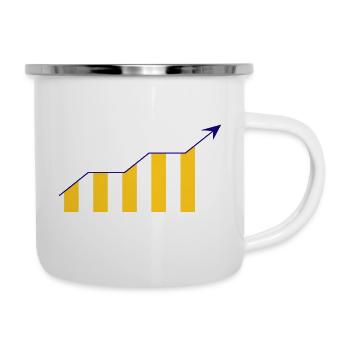 Trading de Bitcoin et d'actions cryptographiques - Tasse émaillée - blanc - Droite
