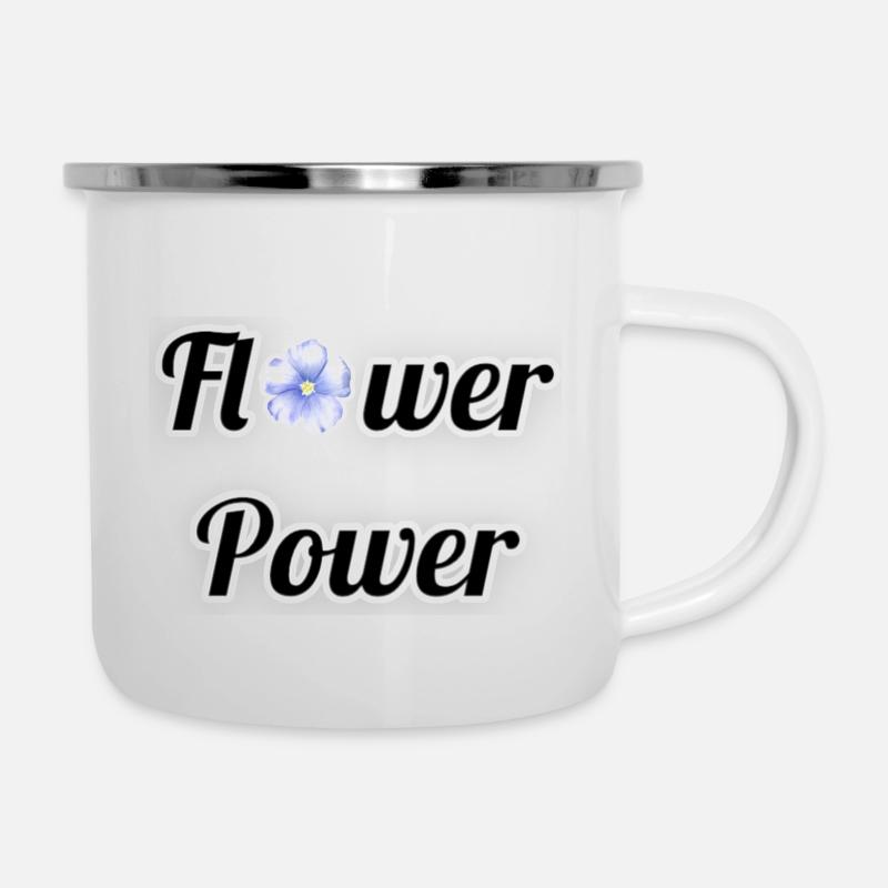 Sprüche - Emaille-Tasse - Weiß