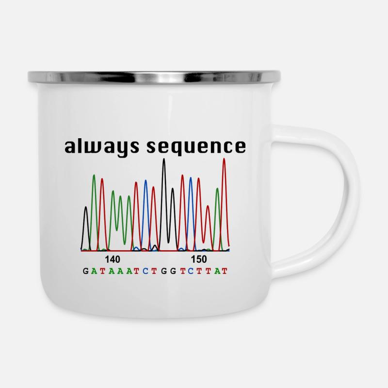 always sequence - Emaille-Tasse - Weiß