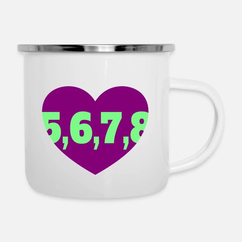 5,6,7,8 - Tasse émaillée - blanc