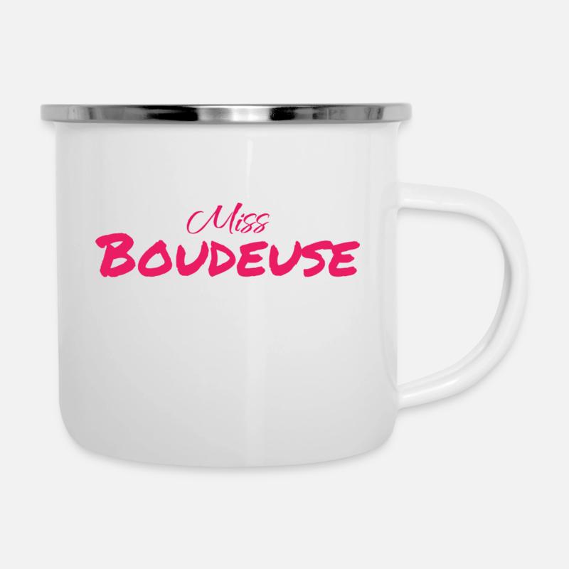 Miss boudeuse - Tasse émaillée - blanc