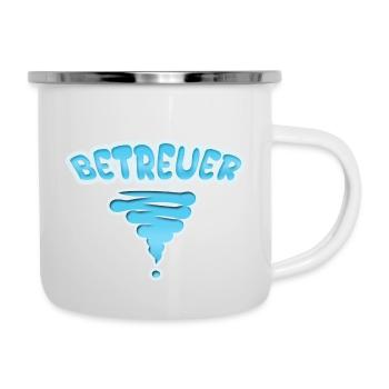 Beruf Betreuer - Emaille-Tasse - Weiß - Rechts