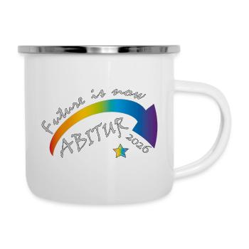 Zukunft Jetzt Abitur 2026 - Emaille-Tasse - Weiß - Rechts