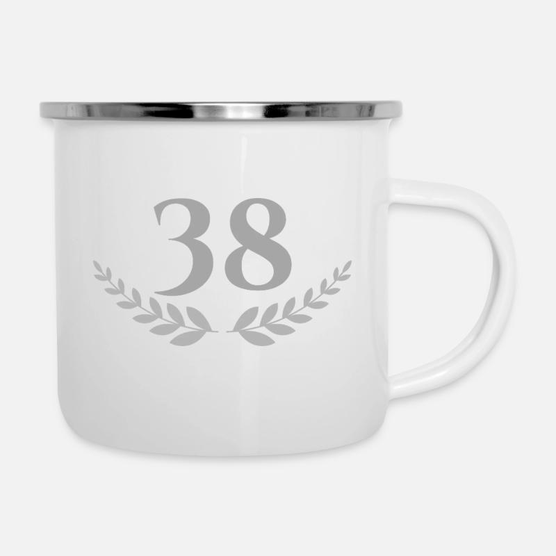 38 - Tasse émaillée - blanc