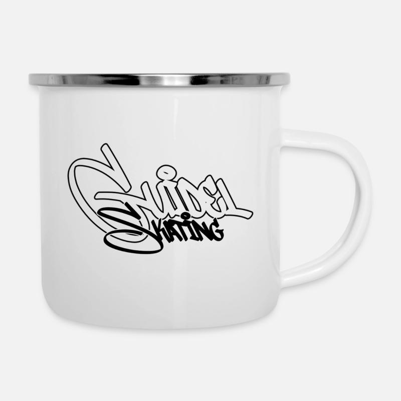 Graffiti Skate Vibe - Emaille-Tasse - Weiß
