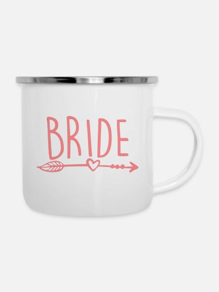 Bride - Emaille-Tasse - Weiß