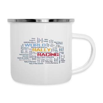 Course de rallye mondiale - Tasse émaillée - blanc - Droite