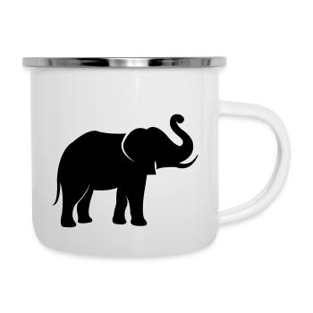 elefant_002 - Tasse émaillée - blanc - Droite