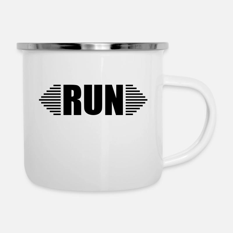 Run, Runner - Run - Tasse émaillée - blanc