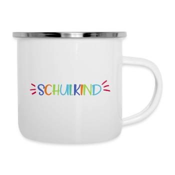 Schulkind - Emaille-Tasse - Weiß - Rechts