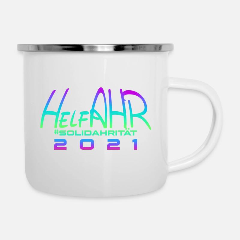 HelfAHR - Emaille-Tasse - Weiß
