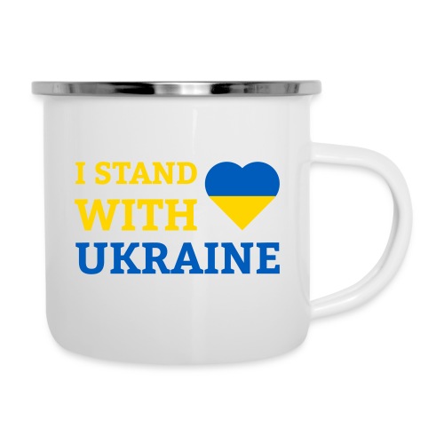 I stand with Ukraine Herz Solidarität & Support - Emaille-Tasse
