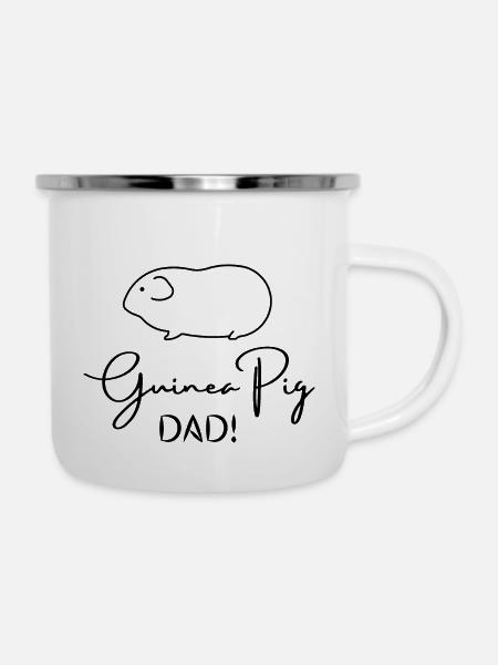 Meerschweinchen Papa - Emaille-Tasse - Weiß