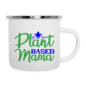 Mama à base de plantes - Tasse émaillée - blanc - Droite