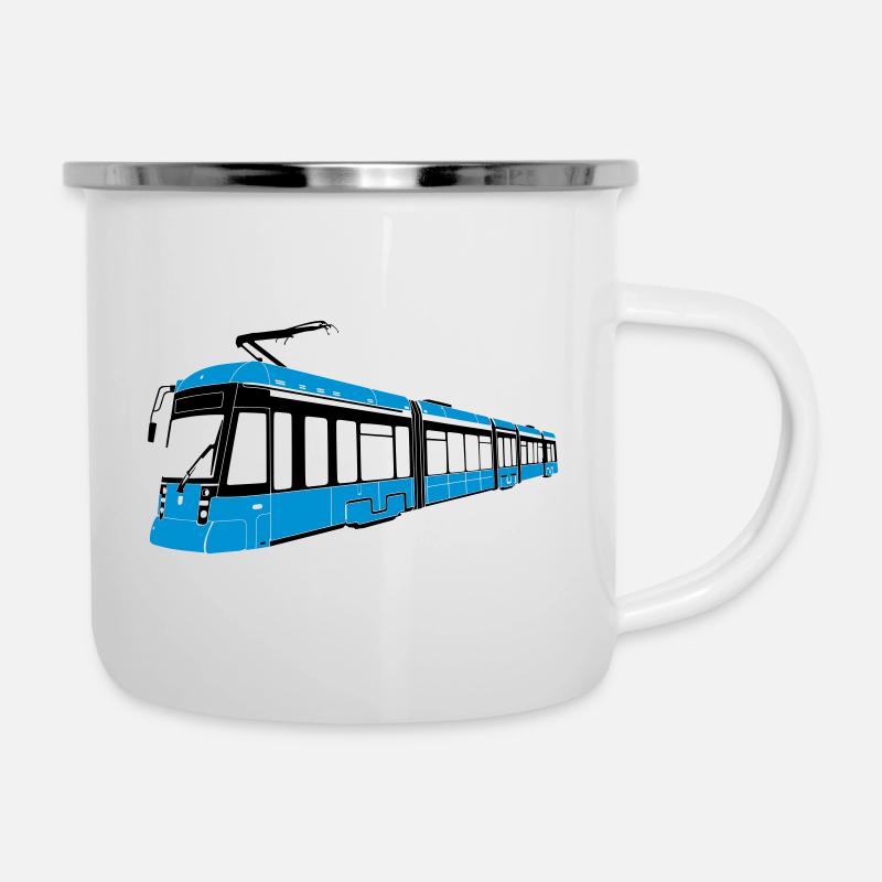 Tramway de Munich - Tasse émaillée - blanc