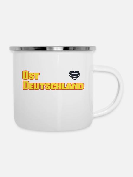 Ostdeutschland - Emaille-Tasse - Weiß
