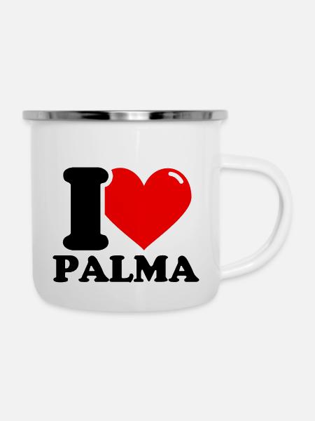 Ich liebe Palma - Emaille-Tasse - Weiß