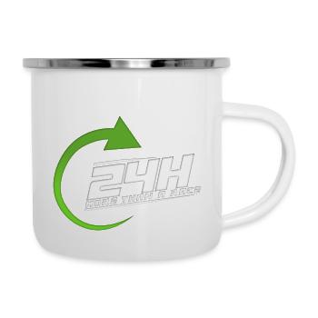 24h - Emaille-Tasse - Weiß - Rechts