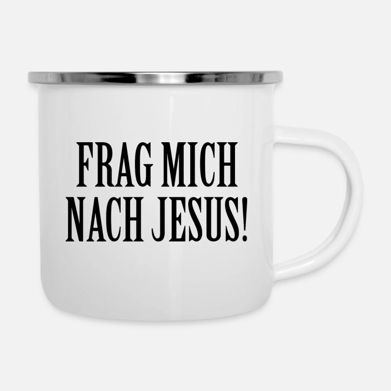 Jesus - Emaille-Tasse - Weiß