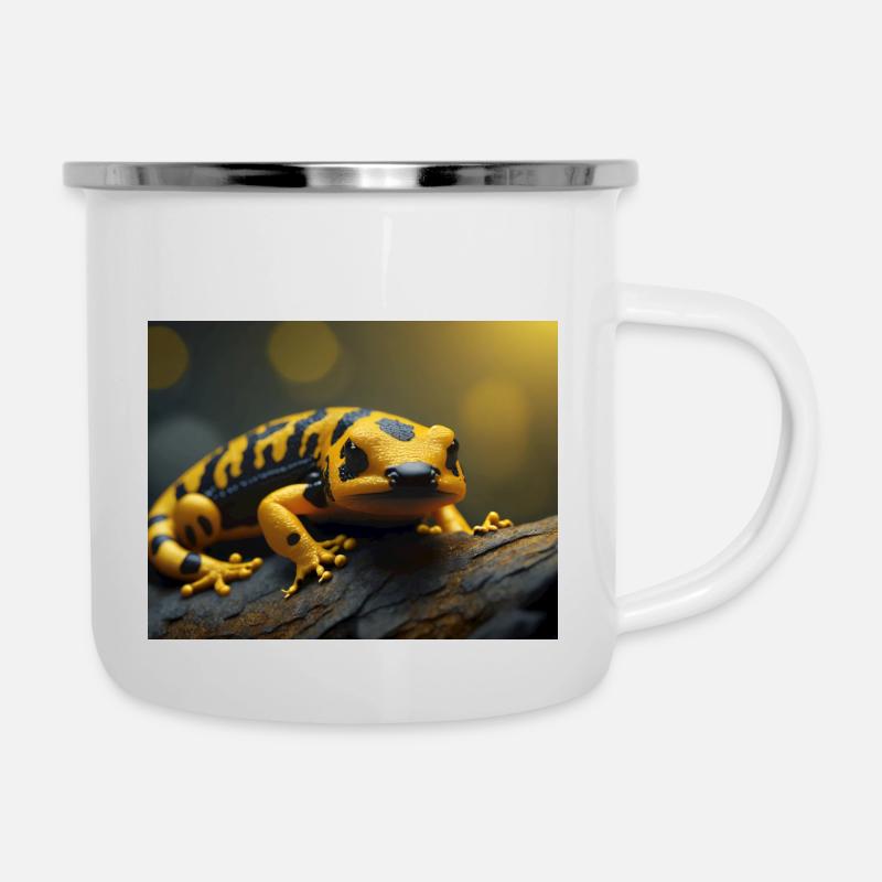 Animaux mignons en hibernation – salamandre de feu - Tasse émaillée - blanc