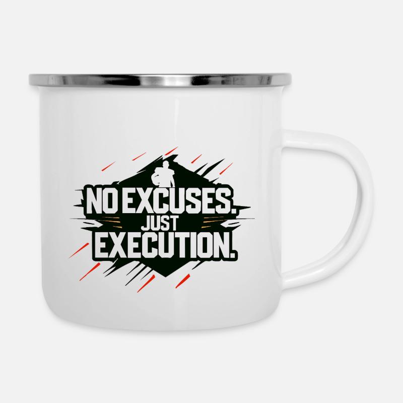 NonExcuses - Tasse émaillée - blanc