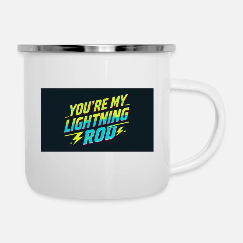 Du bist mein Blitzableiter - Emaille-Tasse - Weiß