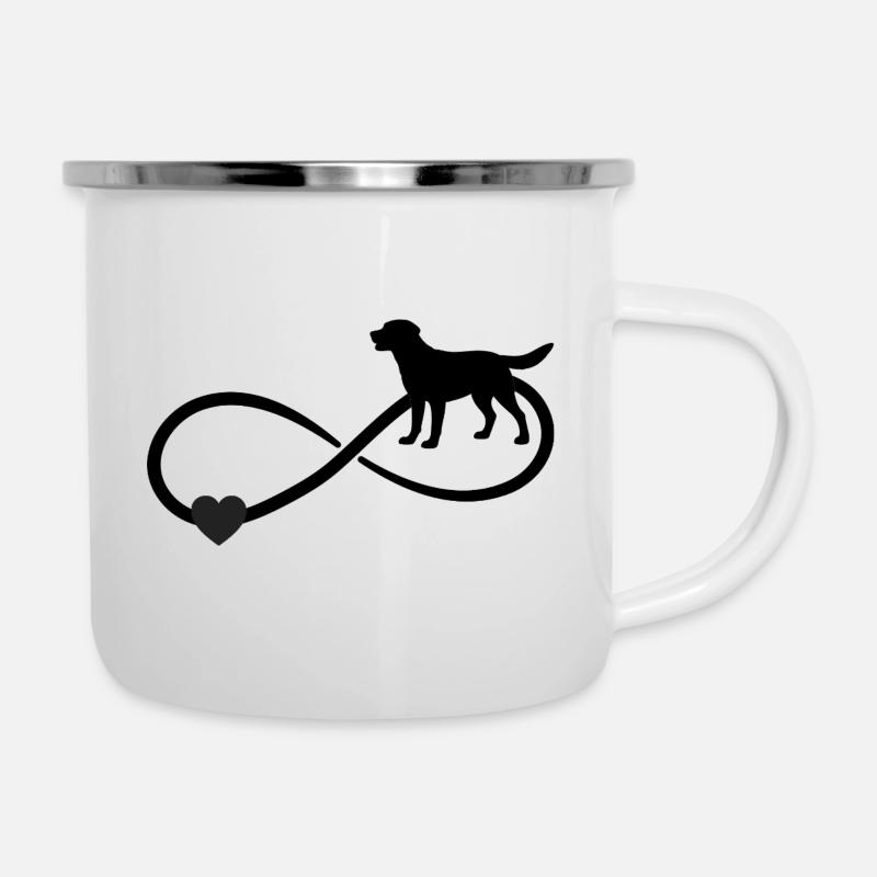 Signe d’infini du Labrador - Tasse émaillée - blanc