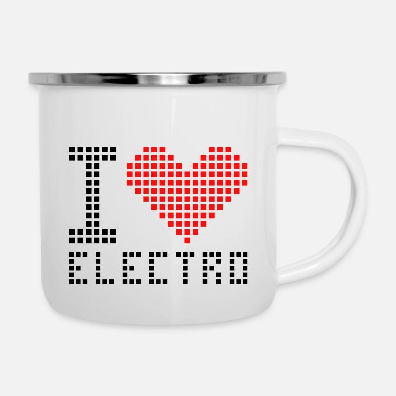 I love electro - Tasse émaillée - blanc