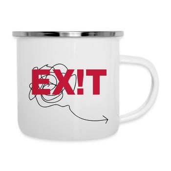 EXIT - Emaille-Tasse - Weiß - Rechts