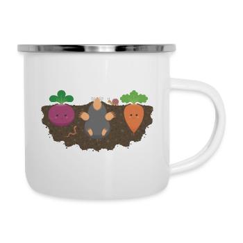Vegetables and moles - Camper Mug - white - Right