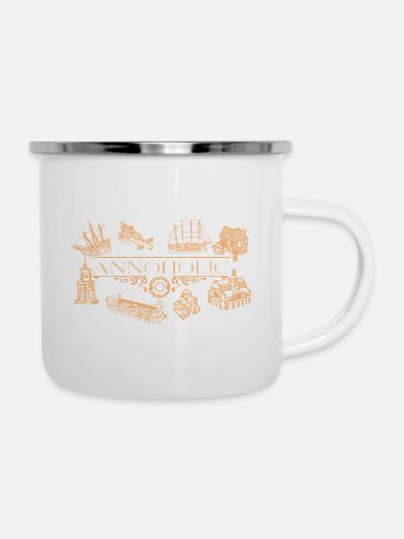 Annoholic - Emaille-Tasse - Weiß