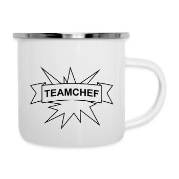 Teamchef Team - Emaille-Tasse - Weiß - Rechts