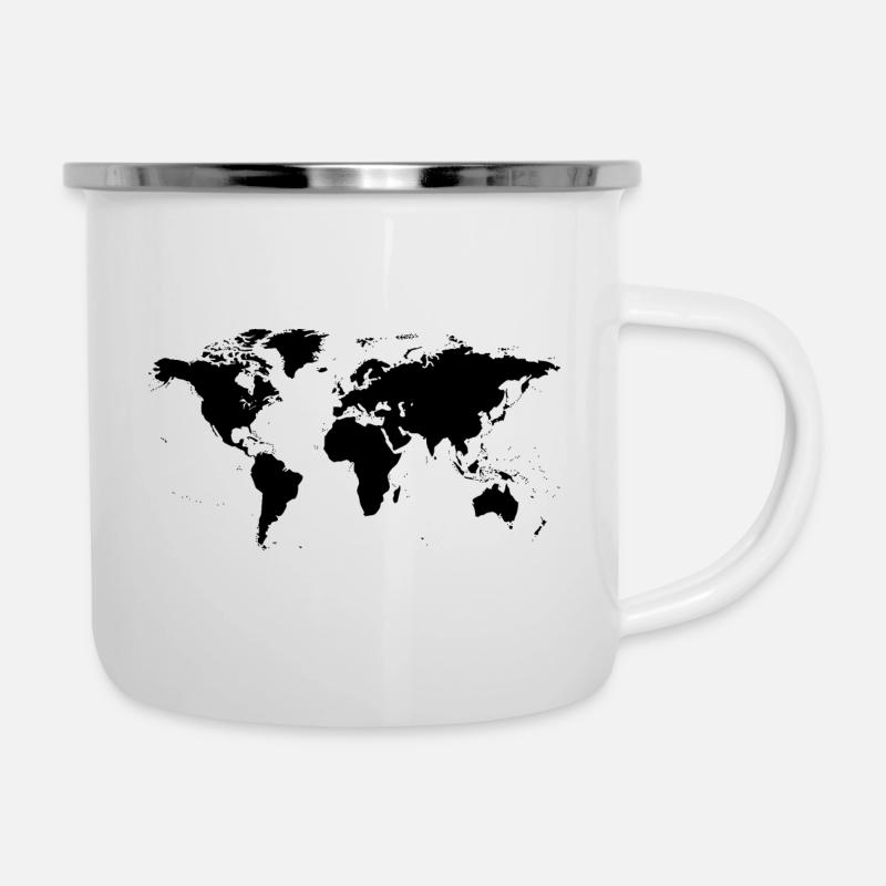 World map - Camper Mug - white