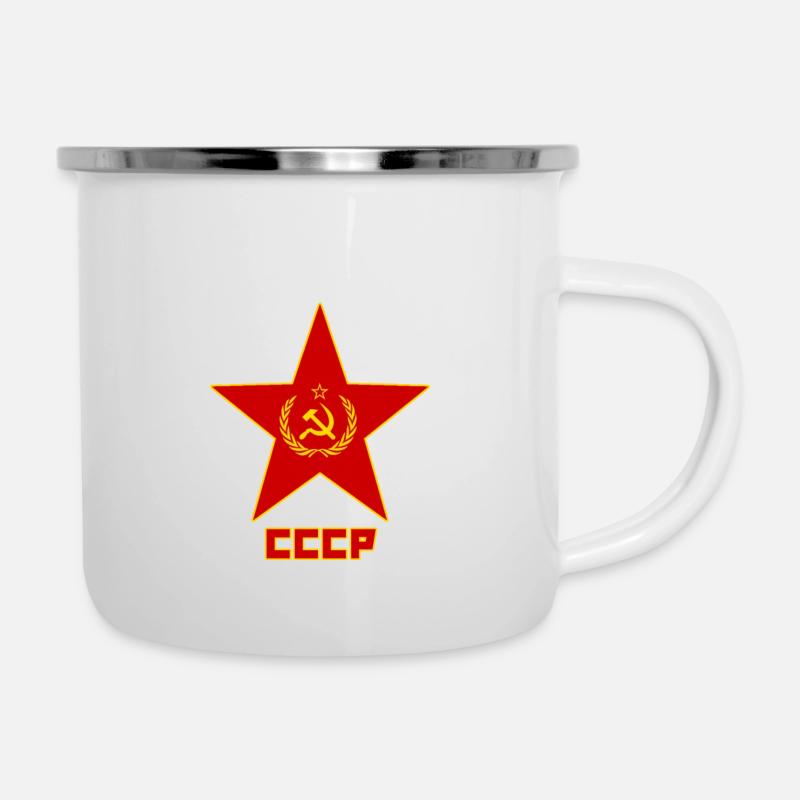 cccr Sowjetunion - Emaille-Tasse - Weiß