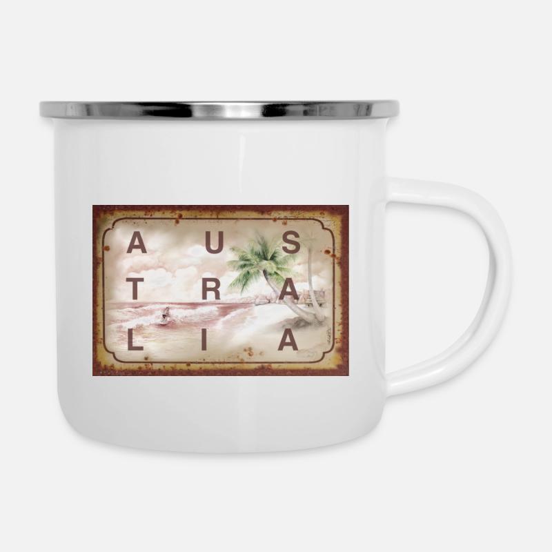 Australie - Tasse émaillée - blanc