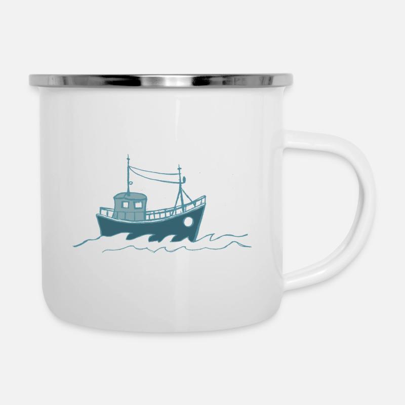 The Fish Cutter - Camper Mug - white
