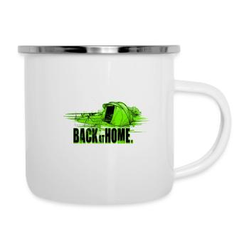 Back at home - Emaille-Tasse - Weiß - Rechts