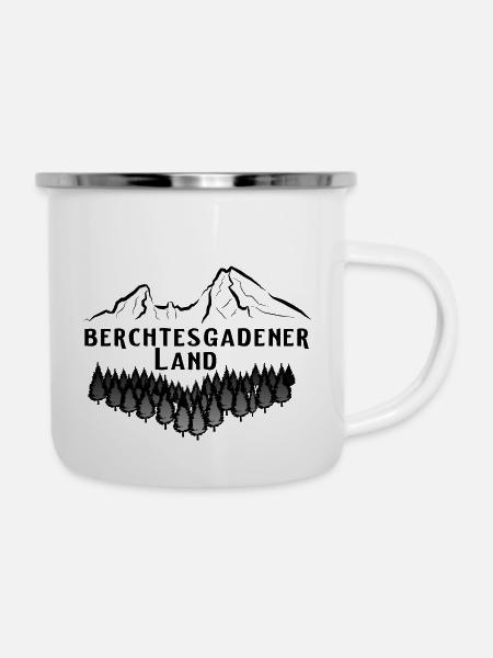 Berchtesgaden - Emaille-Tasse - Weiß