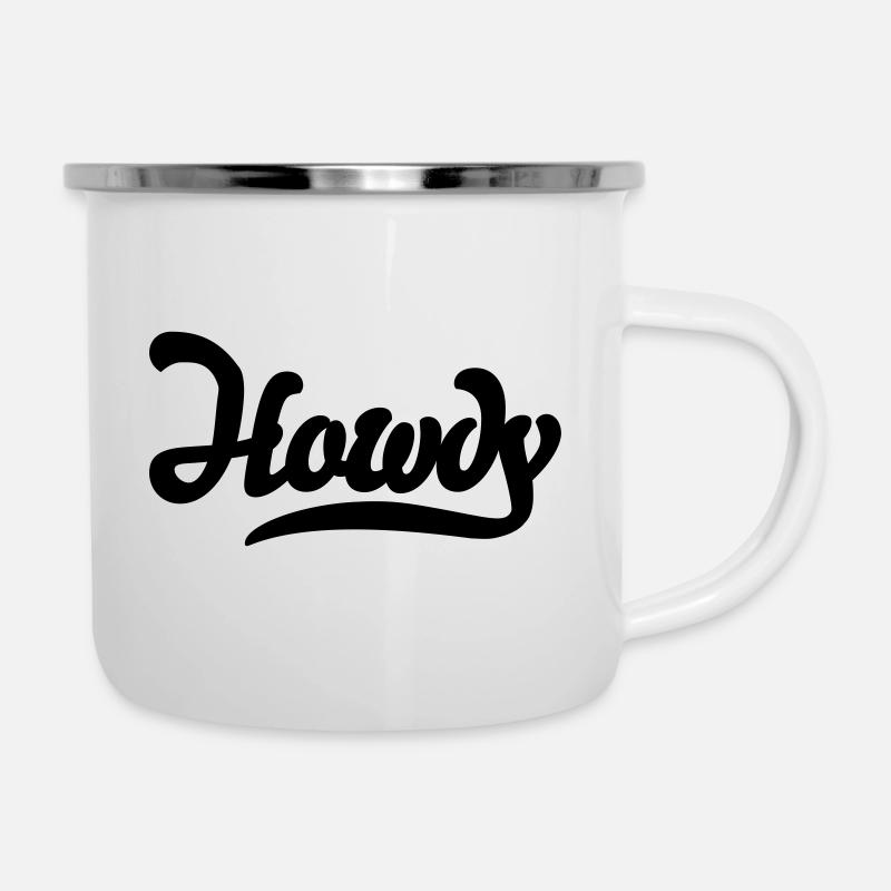 Howdy Typo - Camper Mug - white