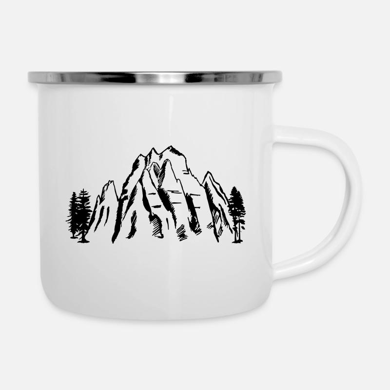 Montagnes, montagnes - Tasse émaillée - blanc