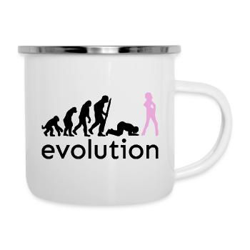évolution - Tasse émaillée - blanc - Droite