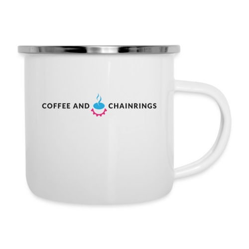 Coffee & Chainrings langes Logo - Emaille-Tasse