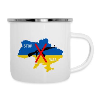 Support Ukraine, Ukraine - stop the war - Camper Mug - white - Right