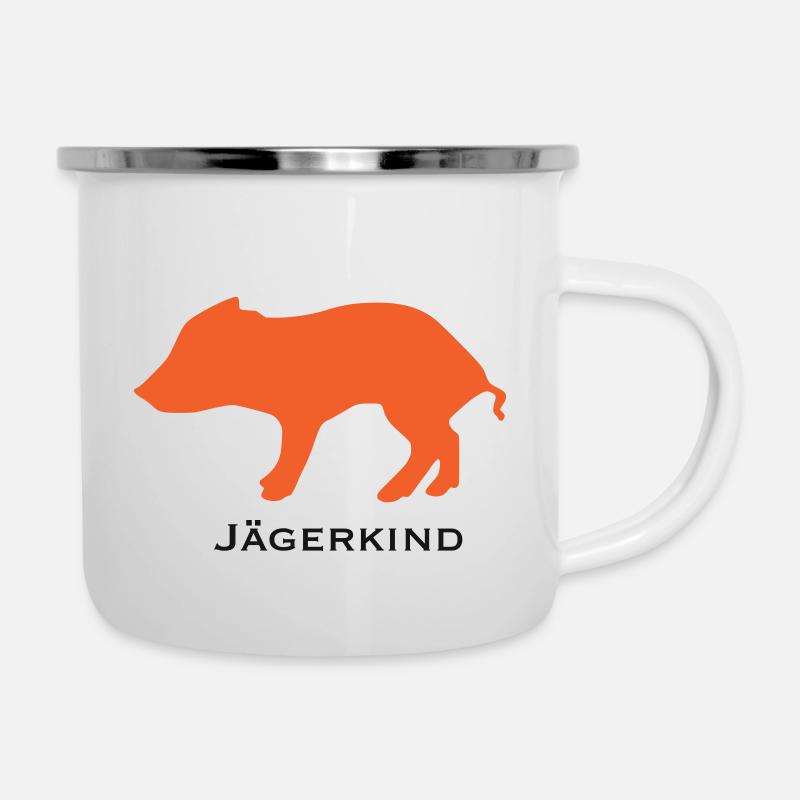 Frischling Jägerkind - Emaille-Tasse - Weiß