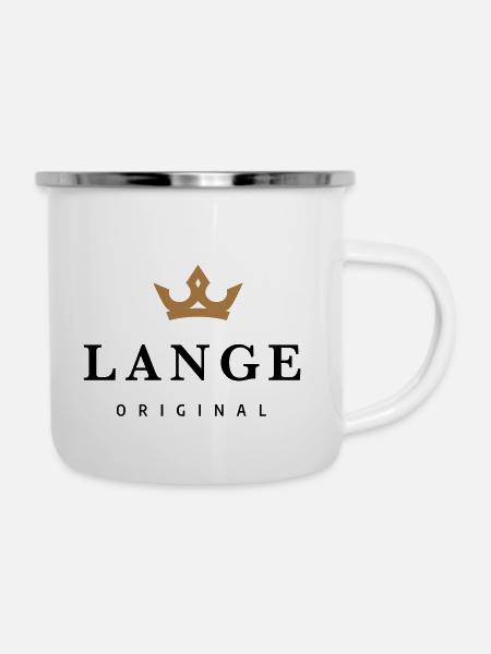 Lange - Emaille-Tasse - Weiß